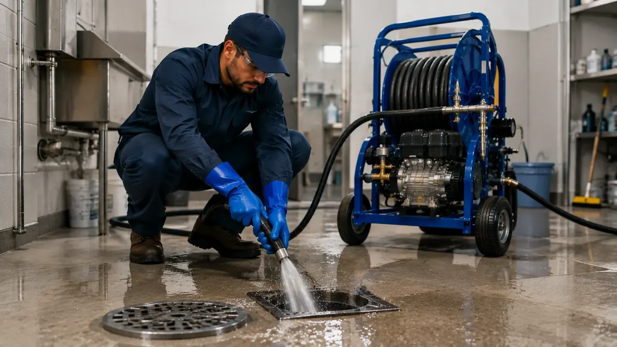 Floor Drain Hydro Jet Cleaning in Murrieta
