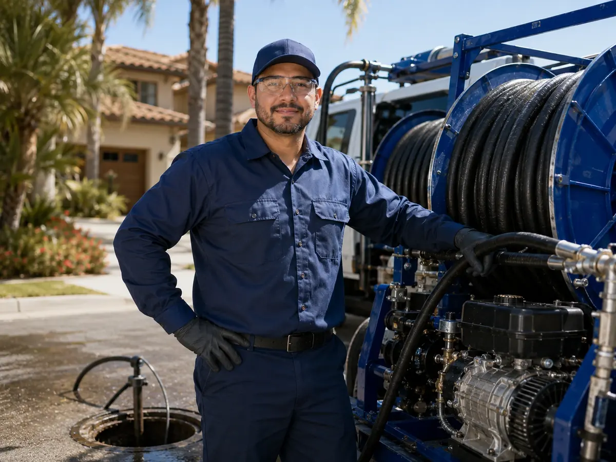 Hydro jet sewer cleaning in Murrieta