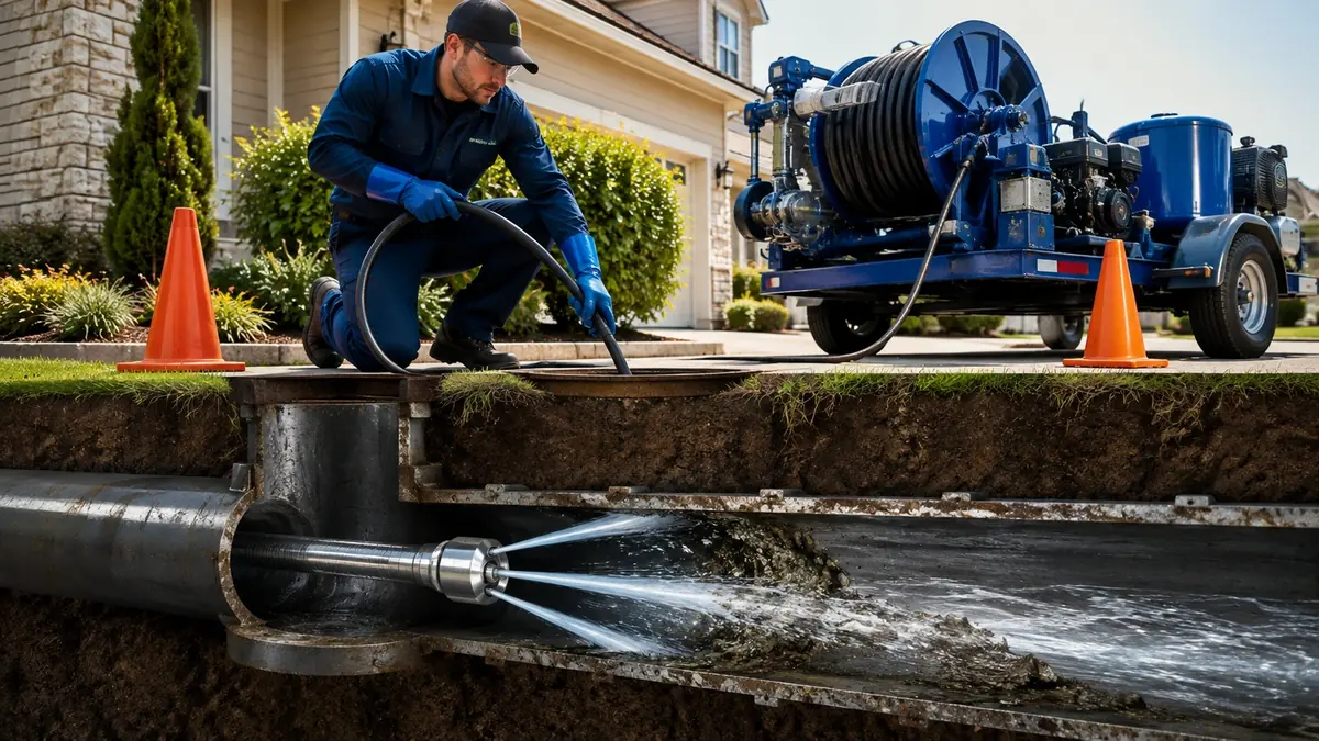 Main Sewer Line Hydro Jet Cleaning in Murrieta